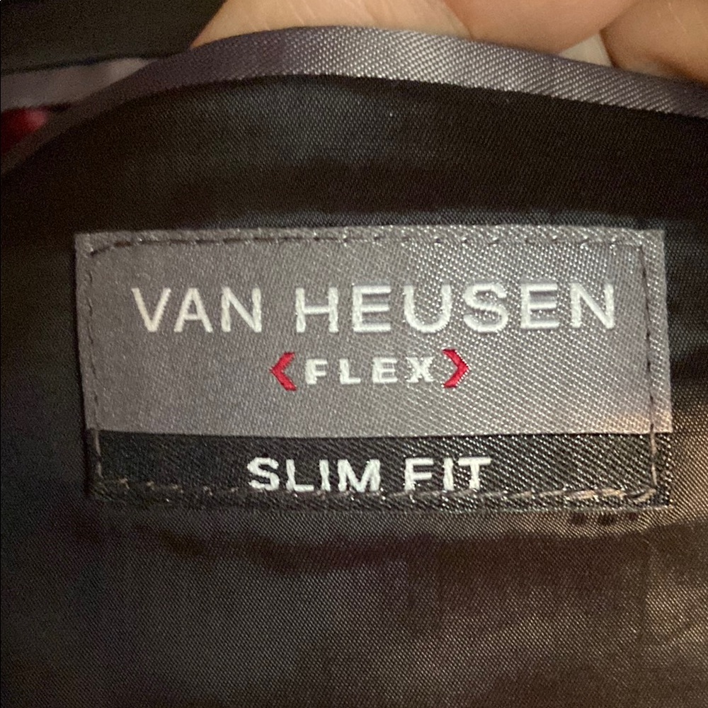 Van Heusen Men's Jacquard Print Black Tuxedo Blazer Sz 44R Slim Fit - Picture 5 of 10